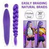 Purple Braiding Hair Pre Stretched Long Synthetic Braiding hair Extensions for Stage Party Halloween Costume Cosplay