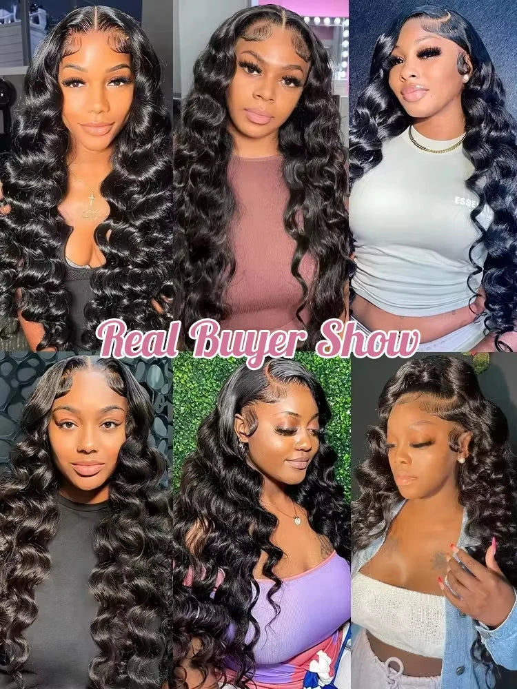 Loose Deep Wave 13x6 HD Lace Frontal Human Hair Wigs Brazilian Curly Wigs 13x4 Human Hair Lace Front Wig Preplucked Remy Hair