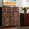 JHK Dresser For Bedroom With 9 Fabric Storage Drawer Wardrobe Tall Chest Organizer Closet Adult Kids Clothes Cabinet Furniture