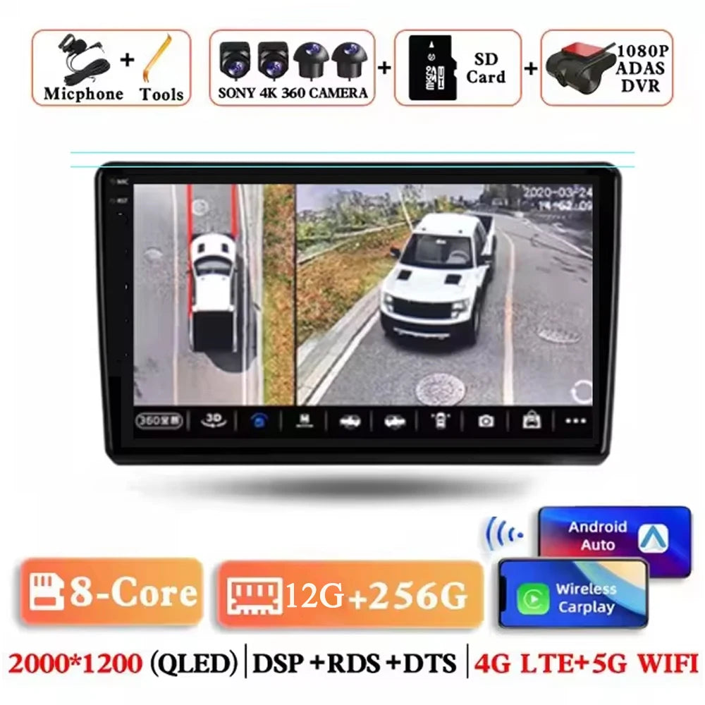 Android 14 Carplay Auto Car Radio for Hyundai H1 Grand Starex 2007 2008 2009 2010 2011-2015 Multimedia Video Player GPS Stereo