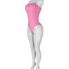 Sexy Tracksuit Cotton Washed Strapless Bodysuit and Jogger Pants Set 2025 Trendy Women Clothes Jogging Suit 2 pcs Two Piece Sets