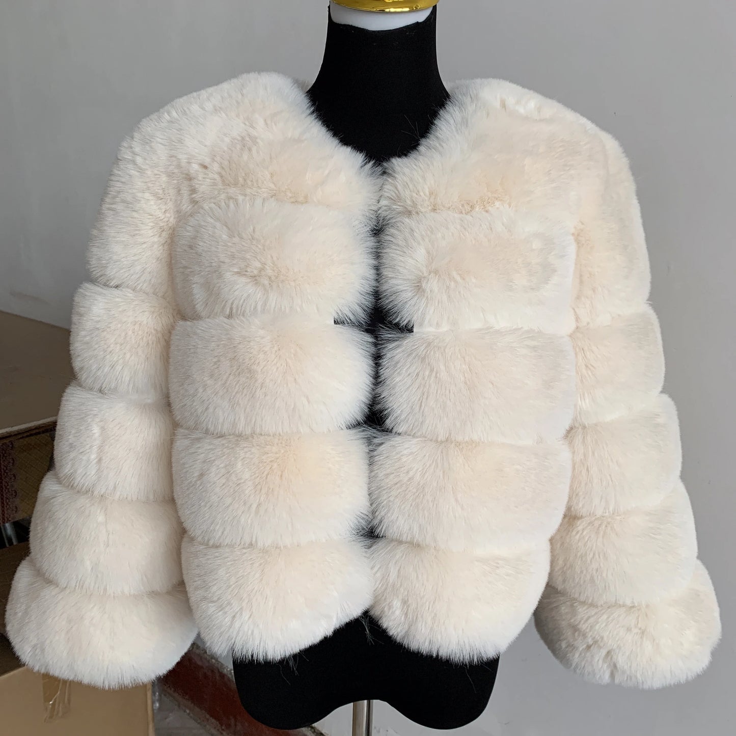 Damenmode Kunstpelzmantel superheiß Herbst Winter Damen kurze Kunstfuchsjacke flauschig hohe Qualität 7XL Damen Pelzmäntel