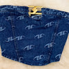 Two Piece Set Women Sleeveless Bandeau Tops Sexy Crop Shirt Button Pant Sets Straight Trousers Pockets Casual Matching Sets