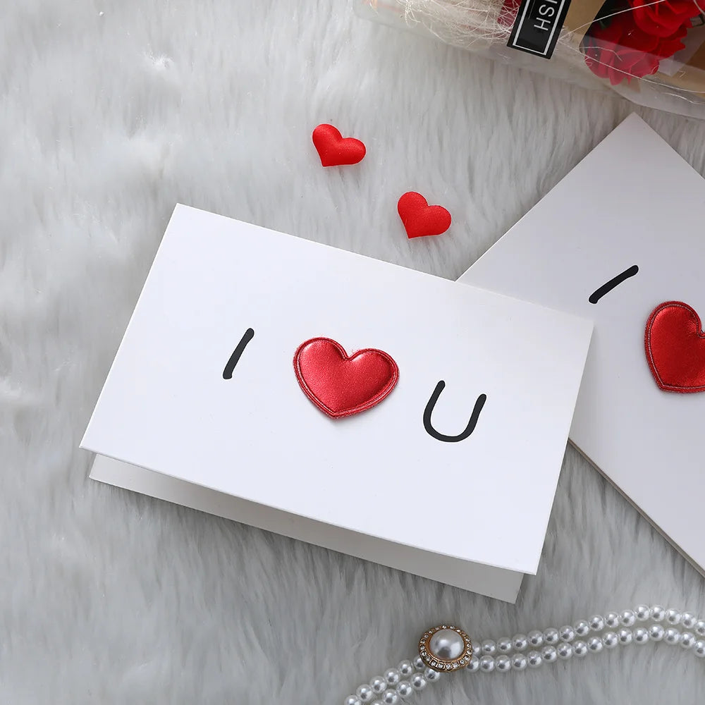 3D Pop Up Love Card with Envelope Valentines Day Birthday Anniversary Greeting Cards for Couples Wife Husband Handmade Gifts