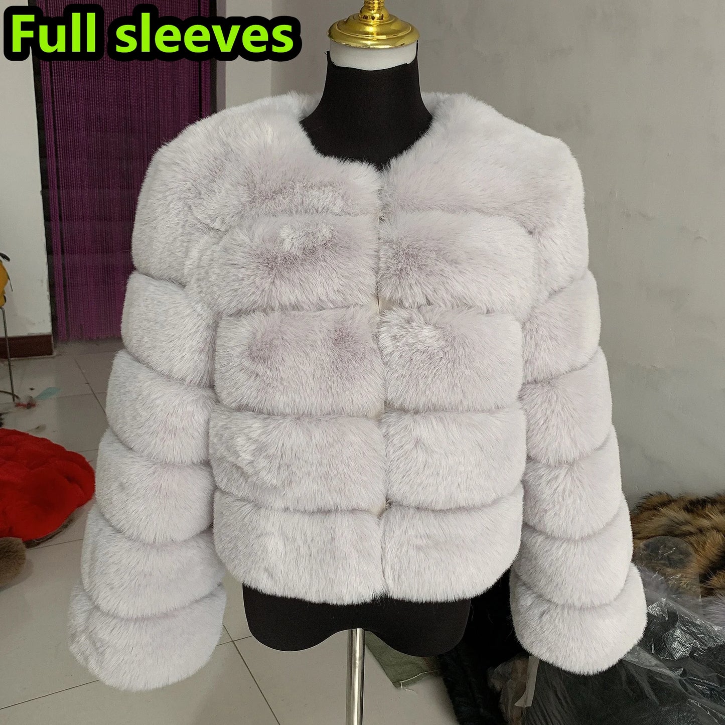 Damenmode Kunstpelzmantel superheiß Herbst Winter Damen kurze Kunstfuchsjacke flauschig hohe Qualität 7XL Damen Pelzmäntel