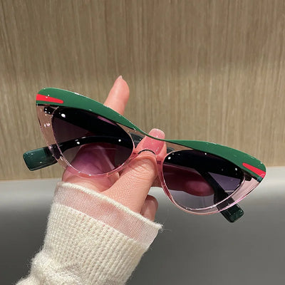 Vintage Fashion Small Frame Cat Eye Sunglasses Women For Men Sun Glasses Punk Luxury Brand Designer Hip Hop Sexy Lady Eyeglasses