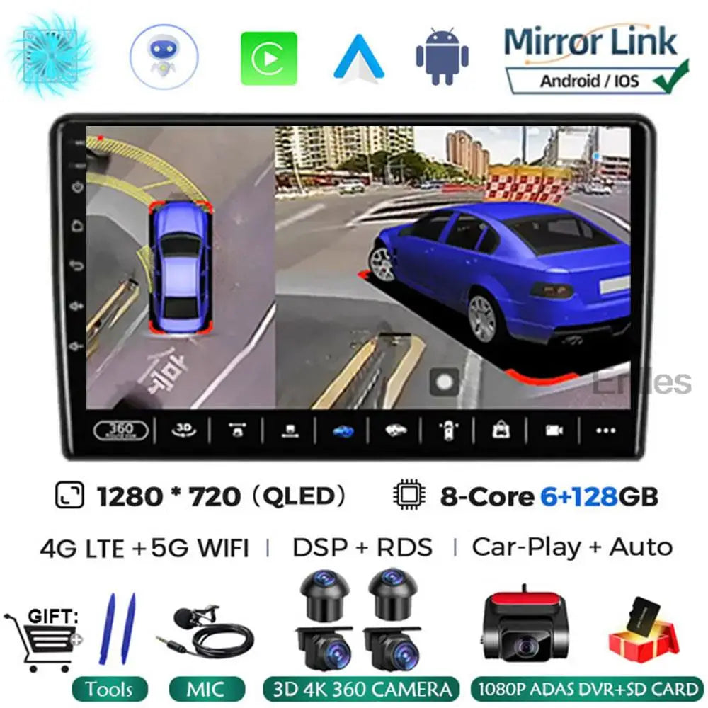 For Nissan NP300 NAVARA Platform Chassis D40 Pathfinder R51 2004 - 2012 8+256G Car Radio Wireless CarPlay Android 13 QLED Screen