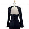 Bella Black Satin Prom Dresses Detachable Shawl Mermaid Wedding Dress Elegant Long Sleeves Customized Vestidos De Fiesta 2024