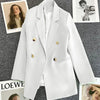 Spring Autumn High Quality Long Sleeve Female Blazer Double Button Jacket Ladies Business Work Wear Formal Coat Women Outerwea