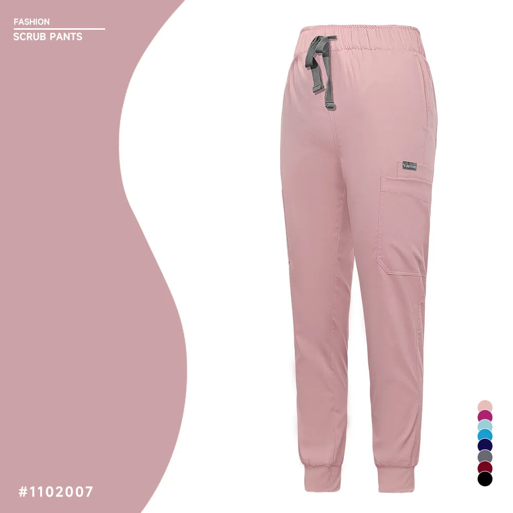 Unisex Jogger Pants Dentist Pants Solid Color Beauty Salon Nursing Men Jogging Pants Spa Uniform Pants Pet Medical Doctor Scrub