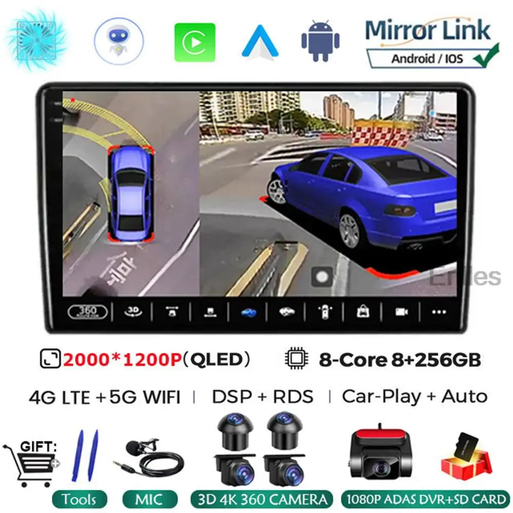For Nissan NP300 NAVARA Platform Chassis D40 Pathfinder R51 2004 - 2012 8+256G Car Radio Wireless CarPlay Android 13 QLED Screen