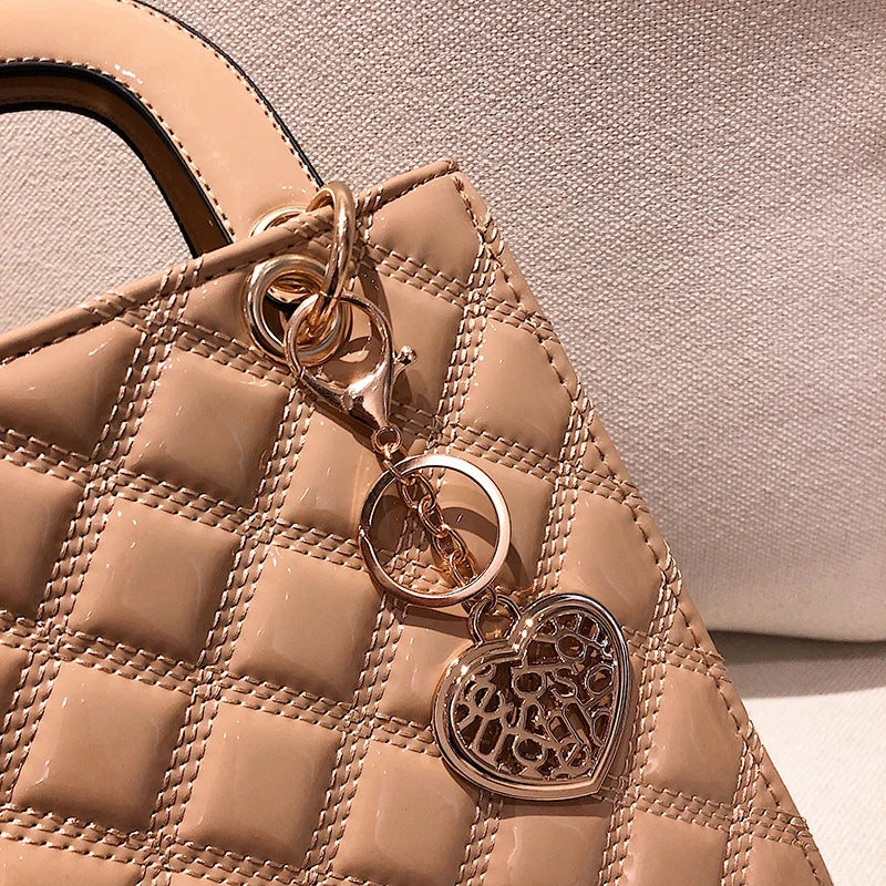 Diamond Stripe Women Handbag Female Luxury Designer Crossbody Bag High Quality Leather Shoulder Bag Clutch Purse Brand Tote Bags