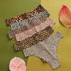 TrowBridge 3PCS/Set Women's Panties Fashion Leopard Bikini Sexy Thongs Seamless Underwear Satin Lingerie Sport Fitness G-Strings