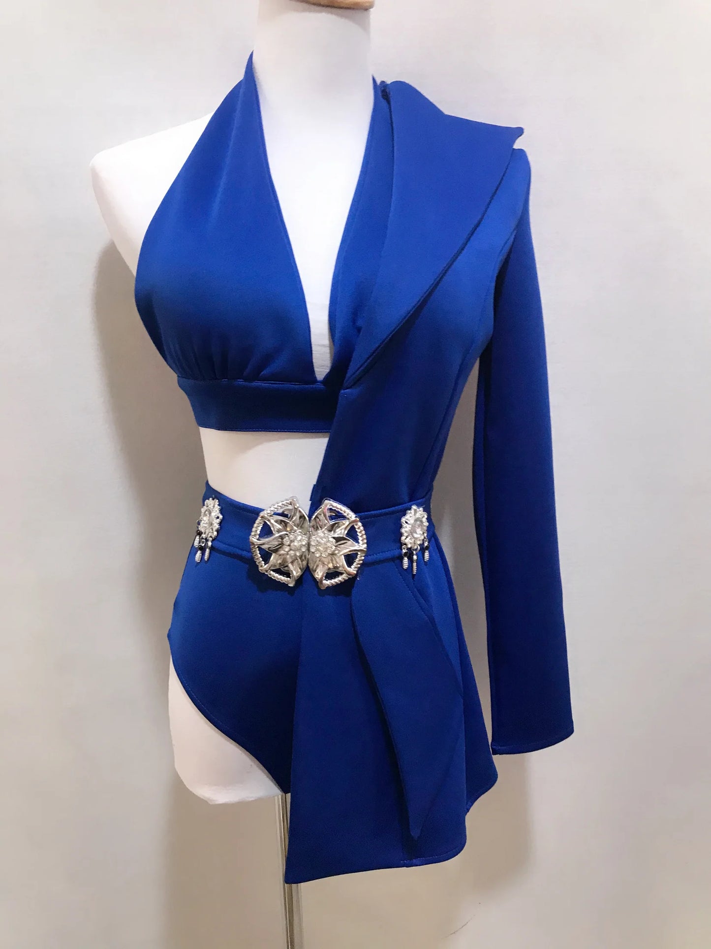 Bar Nightclub Women Singer Dancer Team Stage Performance Clothes Irregular Bikini Blazer Rave Outfit Modern Jazz Dance Costume