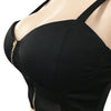 Sexy Solid Color Women's 2-Piece Slim Fit Open Back Zipper Tank Top+High Waist Trouser Set Amazing Bust Wrapping Street Clothing