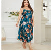 XL-5XL Big Size Sexy Suspender Nightdress Sleepwear Lingerie Summer Women Nightgown Loose Silky Satin Dressing Gown Loungewear