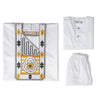H&D New African Tradition Clothes For Kids Boys White Long Sleeve Tops Embroidery Dashiki Robe Shirt Pant Child Set 3 PCS 2024