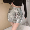 Party Club Stage Show Mini Skirts for Women Clothing Fashion Clothes Sexy Streetwear Dance Bling Sequined Hot Girls