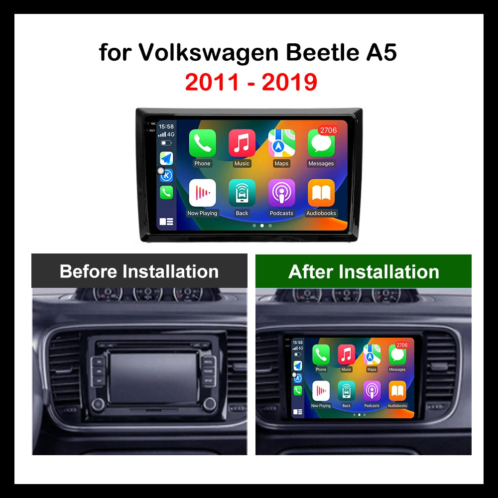Android OS 9 inch for Volkswagen Beetle A5 2011 - 2019 Car Multimedia Radio Video Player WiFi Auto Accessories RDS Bluetooth