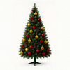 6/7FT Realistic Green Artificial Christmas Tree,Unlit,Decorated with Natural Pinecones & Holly Berries, Quick Setup,Metal Stand