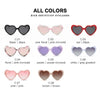 New Love Heart Shaped Polarized Sunglasses Women Fashion Cute Retro Vintage Gradient Sun Glasses UV400 Protection Unisex Eyewear