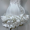 Women Sexy Strapless Flower Prom Gown Mini Dress Celebrity Red Carpet Fashion Evening Party Celebrate Birthday Club Dresses