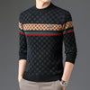 Brand 2023 Autumn High End Mens Velvet Knit Sweater Tops Designer Classic Casual Wool Pullover Fashion Soft Warm Winter Clothing