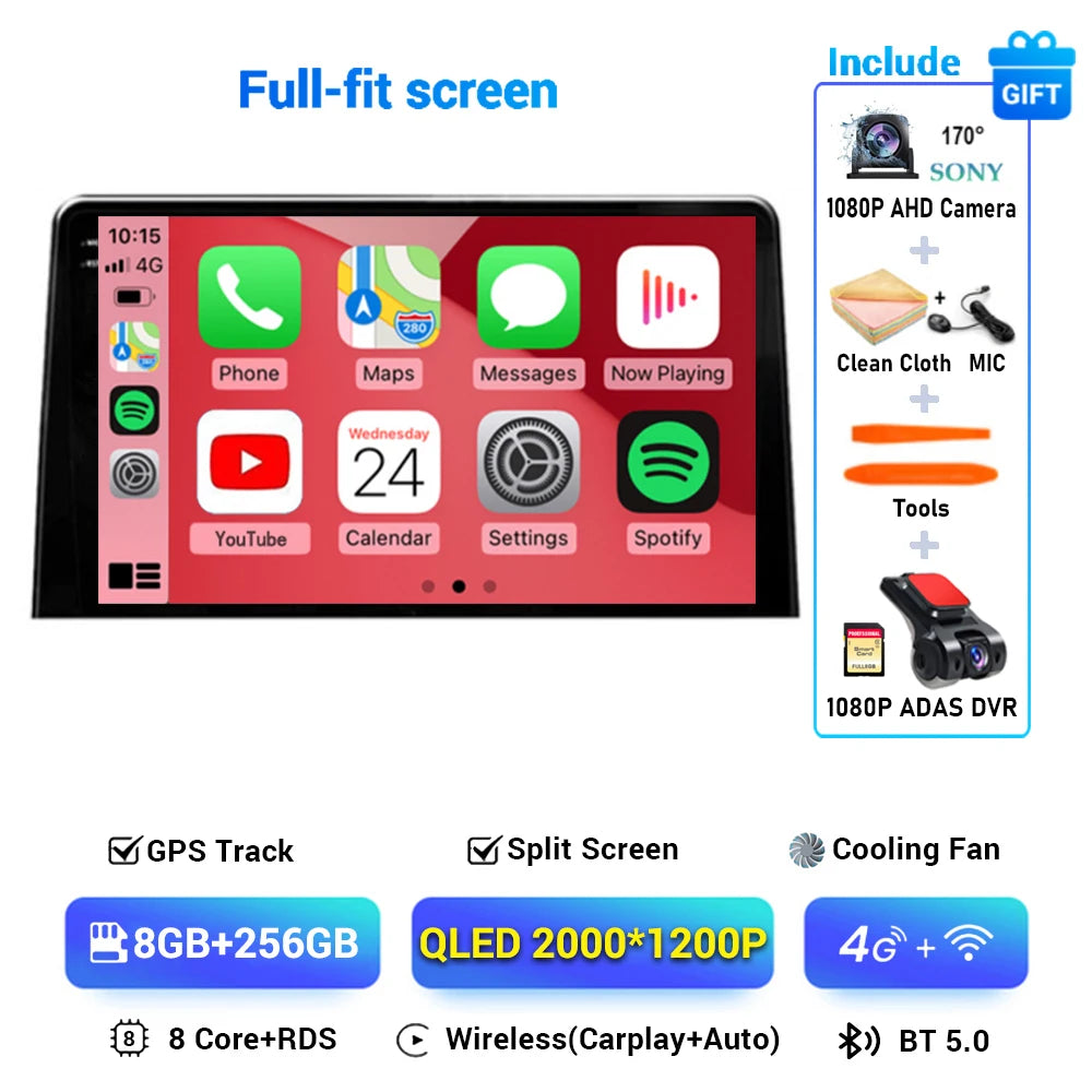 Android 14 Carplay Car Radio Stereo Multimedia Video Player For Citroen Berlingo 2019 Peugeot Partner Rifter 2020 For Opel Combo