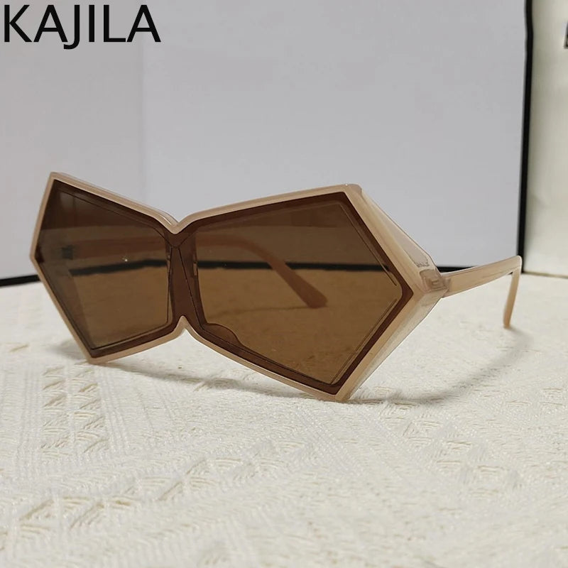 Oversized Square Punk One-piece Sunglasses Women 2024 Luxury Brand Big Frame Shield Sun Glasses For Ladies Wrap Eyewear Goggle