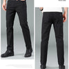 Men's pure black jeans Korean version trendy straight fit pants men's comfortable and elastic classic business jeans