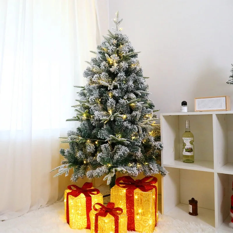 Artificial Christmas Tree PE+PVC Material Snow Spray Fusing Christmas Tree 120cm to 210cm Family Christmas Atmosphere Decoration