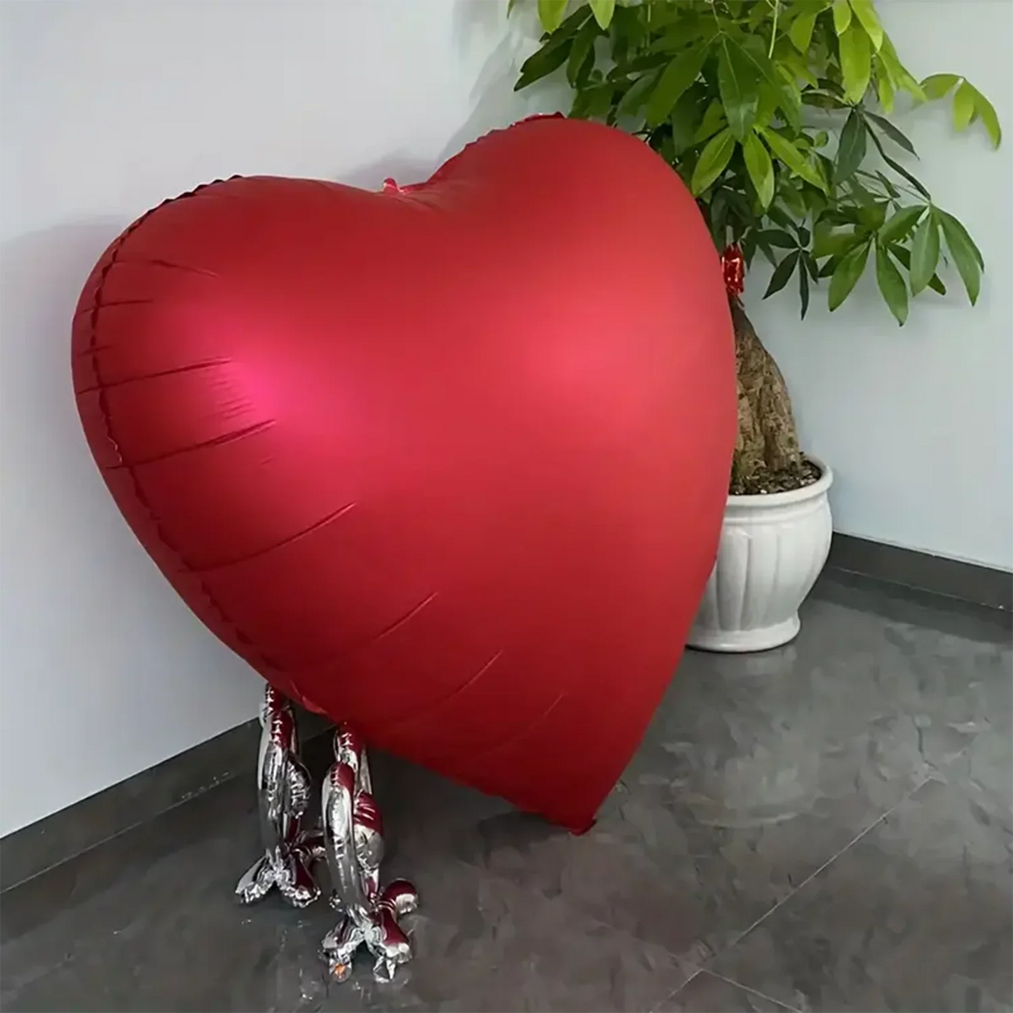 60Inch Heart-Shaped Foil Balloon for Brithday Propose Parties Decoration Oversize Balloon for Valentine's Day Wedding Decor