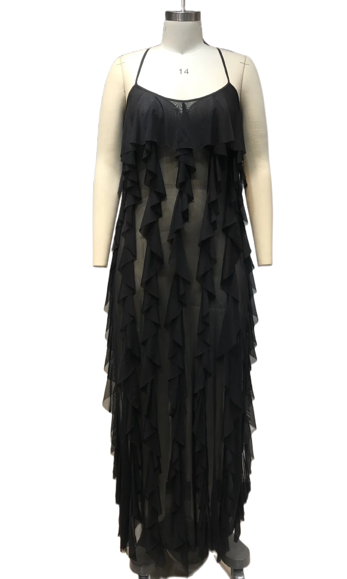 Chic and Elegant Summer Dress Women Halter Sexy Birthday Dress Transparent Mesh Backless Maxi Dress Wholesale Dropshipping