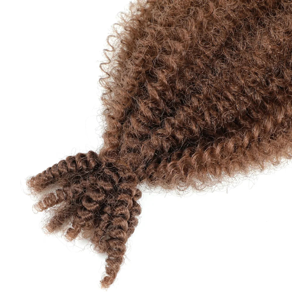 24 inch Kinky Afro Springy Braiding Crochet Hair 18” Marley Kinky Crochet Braids Hair Soft Afro Kinky Twist Crochet Braid Hair