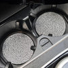 2Pcs Car Non Slip Water Cup Pad Diamond Car Coaster Water Cup Insert Coasters Pads Universal Car Cup Holder Interior Accessories