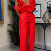 Wmstar Women's Two Piece Set V Neck  Solid Short Sleeve Office Lady Summer Office Lady Sexy Matching Suit Wholesale Dropshipping