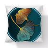 45x45cm gingko leaf polyester cushion cover black gold  waist pillowcase living room chair sofa home decoration