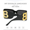 2024 Fashion Oversized The Letter B Square Luxury Trend Sunglasses Women Men Retro Rectangle Sunglasses Gafas De Sol UV400