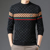 Brand 2023 Autumn High End Mens Velvet Knit Sweater Tops Designer Classic Casual Wool Pullover Fashion Soft Warm Winter Clothing