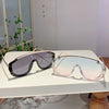 KAMMPT Fashion Leopard Women Sunglasses Stylish Gradient Outdoor Sports Shades Luxury Metal Design Oversize Men Sun Glasses