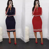 Women's Retro Long Sleeve Zipper Stitching Sexy Hip Casual Dress Fashionable Elegant Style