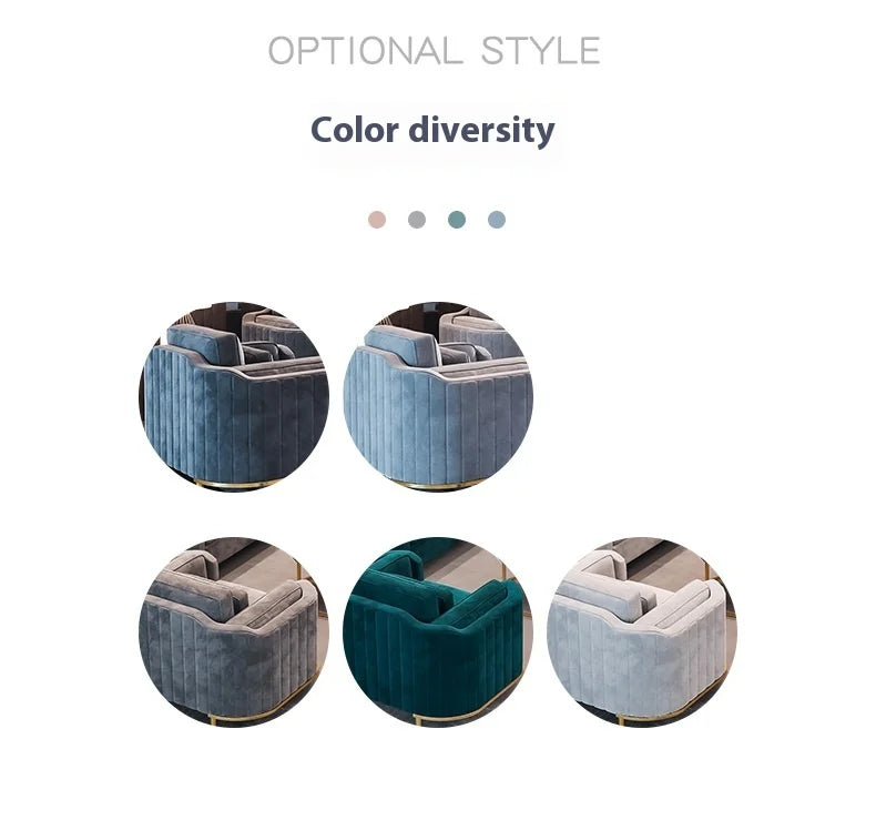 Modern fancy Living Room Sofas designer Green Floor Armchair Sofas Sets Lounge Sectional Divani Da Soggiorno Bedroom Furniture