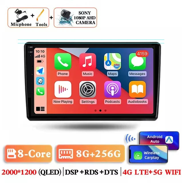 Android 14 Carplay Auto Car Radio for Hyundai H1 Grand Starex 2007 2008 2009 2010 2011-2015 Multimedia Video Player GPS Stereo