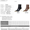 BIGTREE shoes Autumn Winter Boots Metal Pointed tip Women Boots Fashion Leather Boots High Heels Stilettos New Women Ankle Boots
