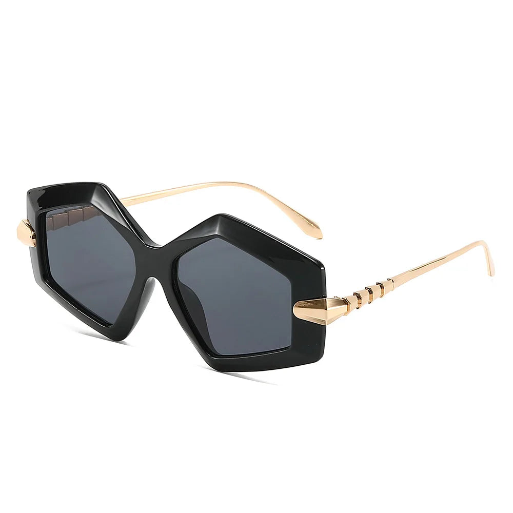 New Unique Women Fashion Sunglasses Retro Unique Lens Special Shades UV400 Men Punk Oversized Sun Glasses UV400