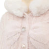 Japanese Liz Sweet Princess Faux Rabbit Fur Cape Coat Women Autumn Winter Fur Jacket Loose Clock Rhinestone Bow Hooded Coat