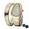 Classic Snake Shape Watch For Women Gold Silver Scaleable Bracelet Womens Watches Bling Diamonds Quartz Ladies Wristwatch