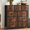 JHK Dresser For Bedroom With 9 Fabric Storage Drawer Wardrobe Tall Chest Organizer Closet Adult Kids Clothes Cabinet Furniture