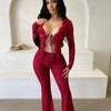 2025 Women's Set Long Sleeve Lace See Through Shirt + Long Pants Street Evening Sexy Two 2Piece Sets Outfits Tracksuit