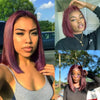 Burgundy Bob Wig Lace Front Human Hair Wigs Pre-Plucked 99J Red Blonde Colored Straight Human Hair Wigs 13x1 Lace Front Wig